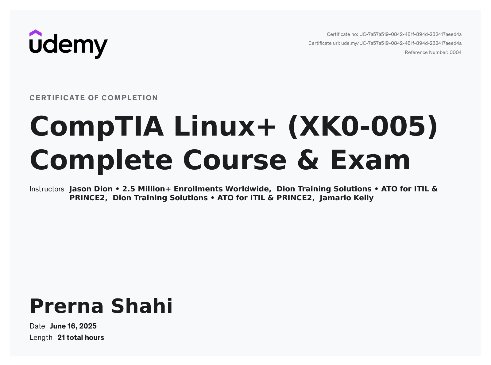 CompTIA Linux+ (XK0-006) Complete Course & Exam